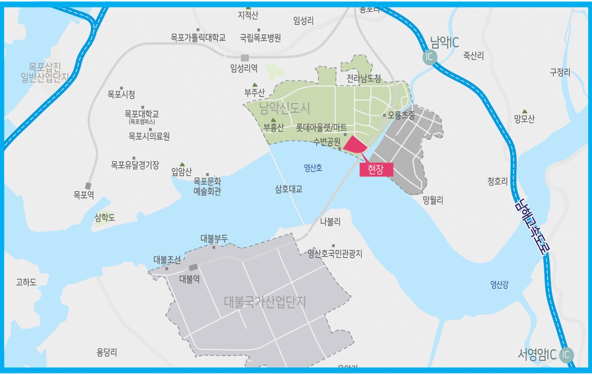 남악 센트레빌 리버파크 입지도